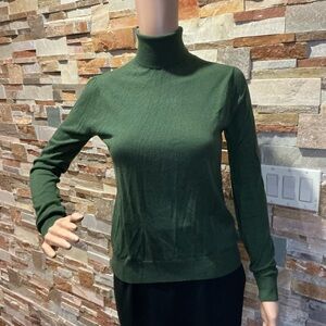 Massimo Dutti Forest Green Turtleneck Sweater